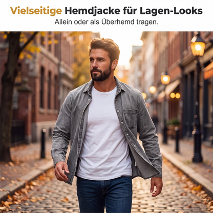 📢📢50%Rabatt!!!🎉✨Herren Retro-Jeanshemd, gewaschen