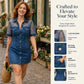 👗 50% RABATT! ✨ Damen transparentes Spitzen-Denim-Minikleid – Figurbetont & trendig – Perfekt für Party, Date oder Sommerabende – ein Blickfang mit Stil und Leichtigkeit 💎