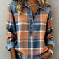 📢📢50%Rabatt!!!🎉✨Damen Jeans-Patchwork-Langarmhemd mit Kragen