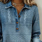 📢📢50%Rabatt!!!🎉✨Damen Jeans-Patchwork-Langarmhemd mit Kragen