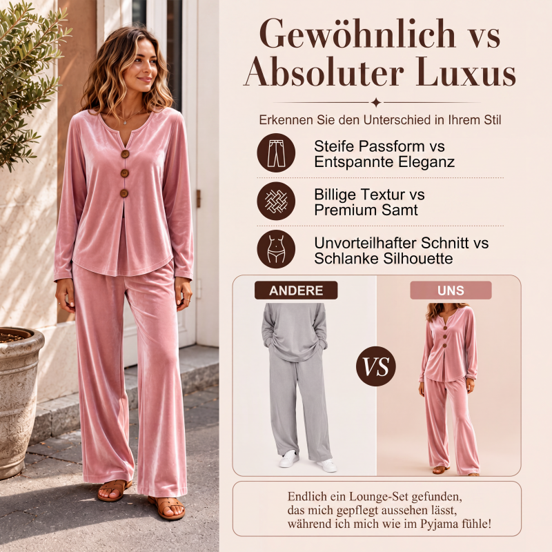 📢📢50%Rabatt!!!🎉✨Zweiteiliges Samt-Freizeit-Loungewear-Set für Damen