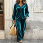 📢📢50%Rabatt!!!🎉✨Zweiteiliges Samt-Freizeit-Loungewear-Set für Damen