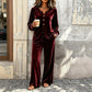 📢📢50%Rabatt!!!🎉✨Zweiteiliges Samt-Freizeit-Loungewear-Set für Damen