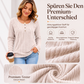📢📢50%Rabatt!!!🎉✨Geripptes Langarm-Henley-Oberteil für Damen