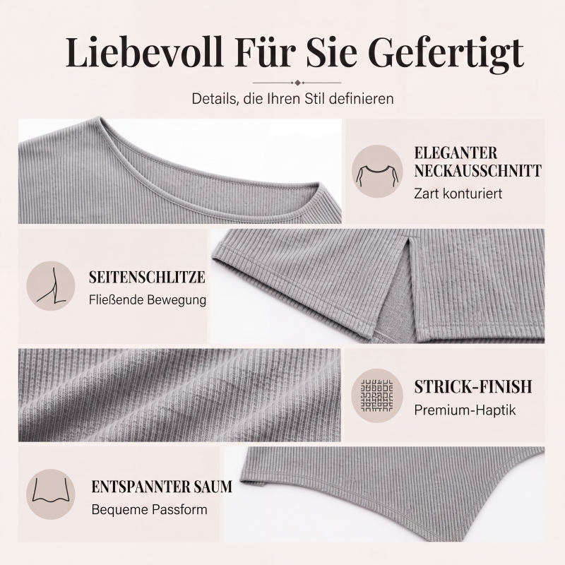 📢📢50%Rabatt!!!🎉✨Damen-Carmen-Oberteil mit geteiltem Saum