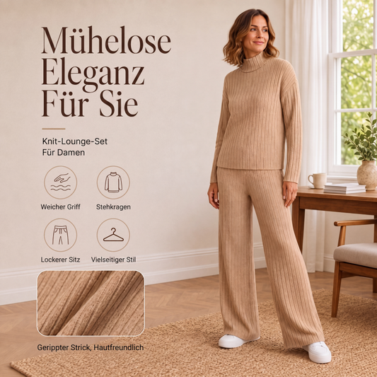 📢📢50%Rabatt!!!🎉✨Gemütliches geripptes Damen-Zweiteiler-Set aus Strick