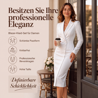 📢📢50%Rabatt!!!🎉✨Elegantes asymmetrisches einreihiges Blazerkleid für Damen