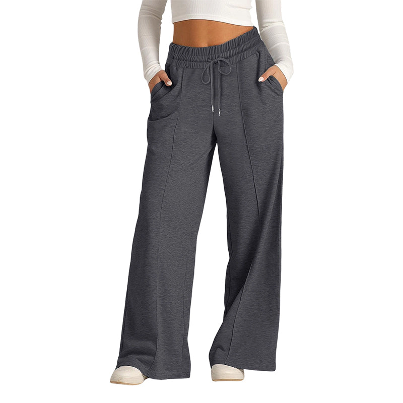 💎👖 Neuheiten – Hoch taillierte Weitbeinhose mit Kordelzug – bequem und elegant
