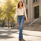 📢📢50%Rabatt!!!🎉🚨 Eilmeldung: 50% endet heute Nacht! Damen High Waist Destroyed Flare Jeans