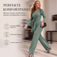 📢📢50%Rabatt!!!🎉✨Langärmeliger V-Ausschnitt-Overall mit Gürtel für Damen