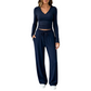 📢📢50%Rabatt!!!🎉✨Damen-Set aus V-Ausschnitt-Langarmshirt und Weithosen