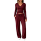 📢📢50%Rabatt!!!🎉✨Damen-Set aus V-Ausschnitt-Langarmshirt und Weithosen