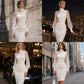 📢📢50%Rabatt!!!🎉✨Damen Bodycon-Kleid aus Netzstoff mit Stehkragen