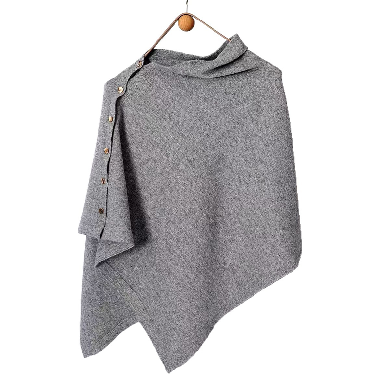 📢📢50%Rabatt!!!🎉✨Stilvoller Damen-Poncho mit seitlichen Knöpfen