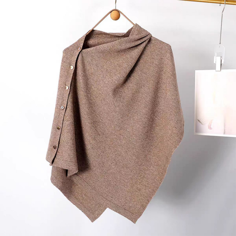📢📢50%Rabatt!!!🎉✨Stilvoller Damen-Poncho mit seitlichen Knöpfen