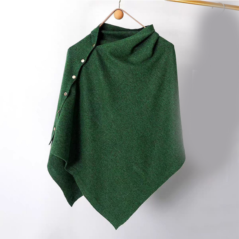 📢📢50%Rabatt!!!🎉✨Stilvoller Damen-Poncho mit seitlichen Knöpfen