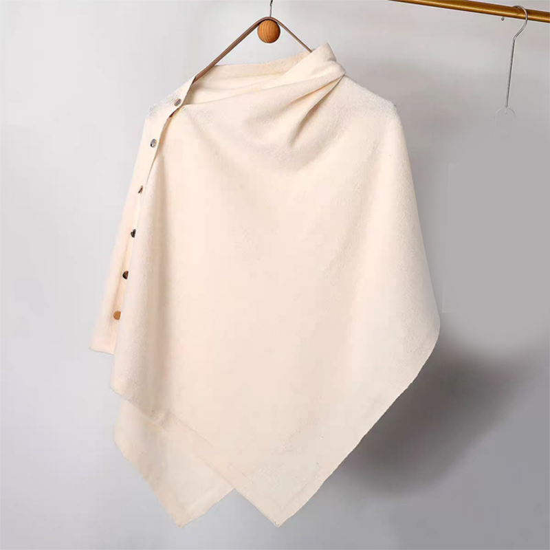 📢📢50%Rabatt!!!🎉✨Stilvoller Damen-Poncho mit seitlichen Knöpfen