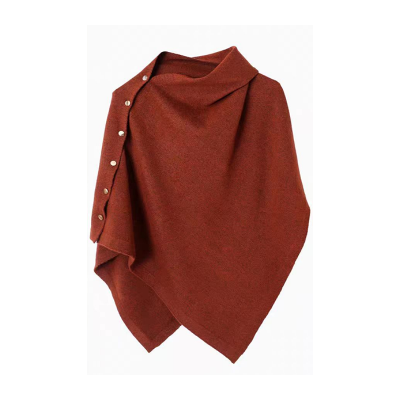 📢📢50%Rabatt!!!🎉✨Stilvoller Damen-Poncho mit seitlichen Knöpfen