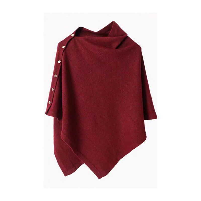 📢📢50%Rabatt!!!🎉✨Stilvoller Damen-Poncho mit seitlichen Knöpfen
