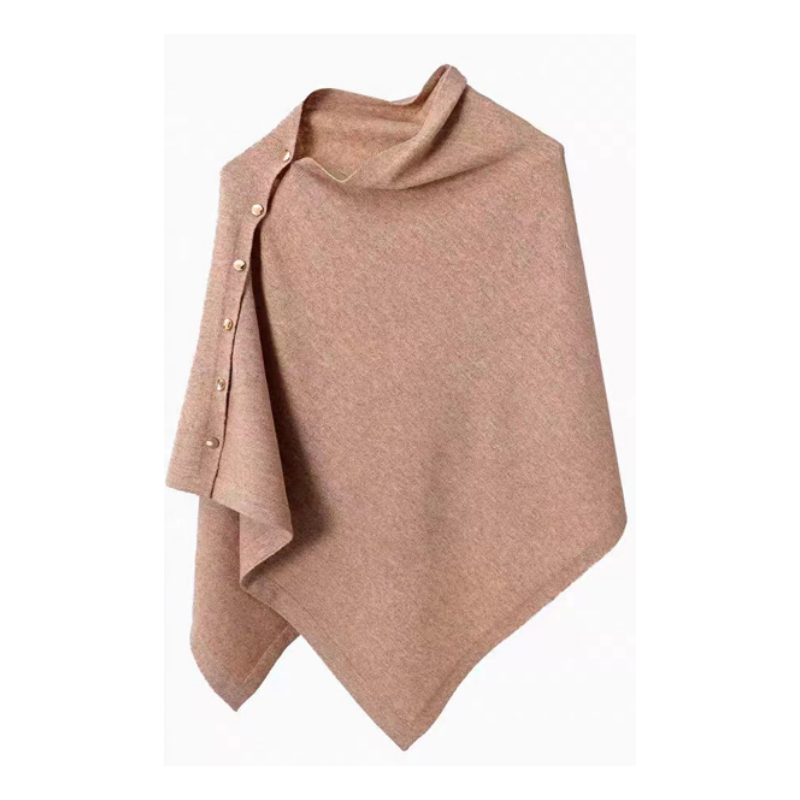 📢📢50%Rabatt!!!🎉✨Stilvoller Damen-Poncho mit seitlichen Knöpfen