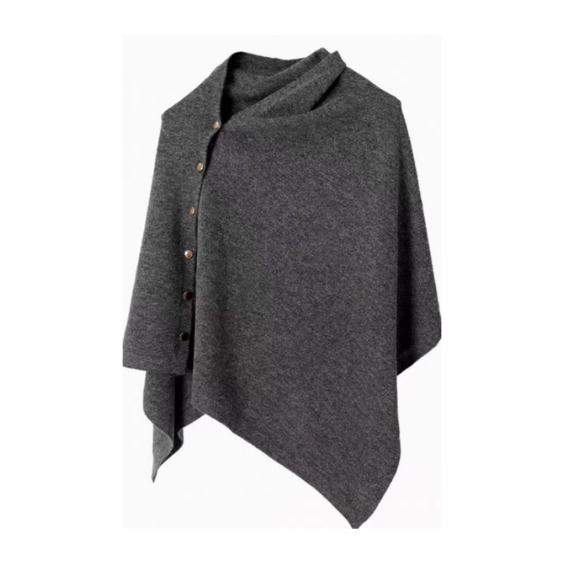 📢📢50%Rabatt!!!🎉✨Stilvoller Damen-Poncho mit seitlichen Knöpfen