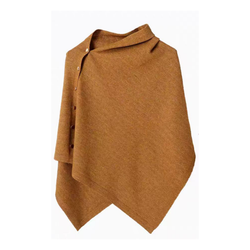 📢📢50%Rabatt!!!🎉✨Stilvoller Damen-Poncho mit seitlichen Knöpfen