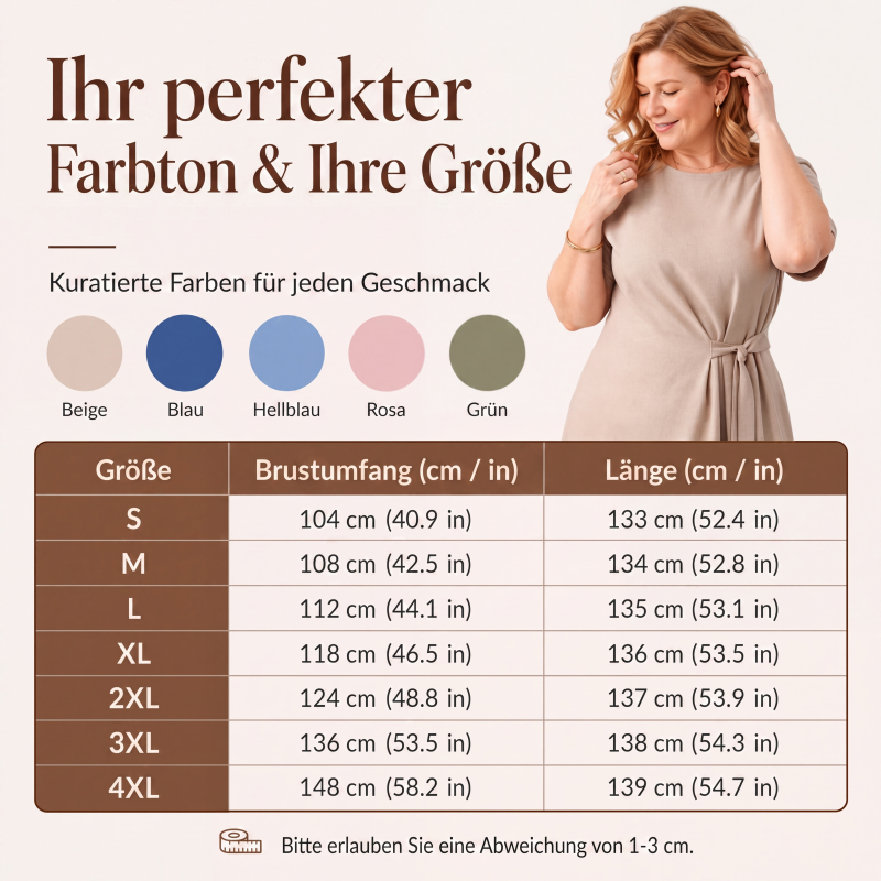 📢📢50%Rabatt!!!🎉✨Elegantes Damen-Midikleid mit verstellbarem Taillenbindegürtel