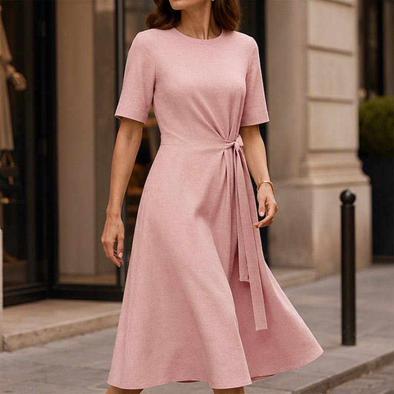 📢📢50%Rabatt!!!🎉✨Elegantes Damen-Midikleid mit verstellbarem Taillenbindegürtel