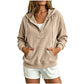 📢📢50%Rabatt!!!🎉✨Damen-Cord-Hoodie mit halber Knopfleiste