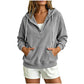 📢📢50%Rabatt!!!🎉✨Damen-Cord-Hoodie mit halber Knopfleiste