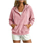 📢📢50%Rabatt!!!🎉✨Damen-Cord-Hoodie mit halber Knopfleiste