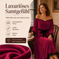 📢📢50%Rabatt!!!🎉✨Damen Samt-Midikleid mit Carmen-Ausschnitt