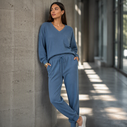 📢📢50%Rabatt!!!🎉✨Langarm-Oberteil und Jogger-Loungewear-Set für Damen