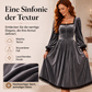📢📢50%Rabatt!!!🎉✨Damen Vintage Samtkleid mit quadratischem Ausschnitt