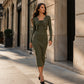📢📢50%Rabatt!!!🎉✨Geripptes Damen-Bodycon-Kleid mit kurz geschnittener Strickjacke – Figurbetonter Look, weicher Rippstrick & perfekt aufeinander abgestimmt – Ideal für Partys, Dates & besondere Anlässe