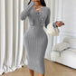 📢📢50%Rabatt!!!🎉✨Geripptes Damen-Bodycon-Kleid mit kurz geschnittener Strickjacke – Figurbetonter Look, weicher Rippstrick & perfekt aufeinander abgestimmt – Ideal für Partys, Dates & besondere Anlässe