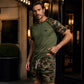 📢📢50%Rabatt!!!🎉✨Herren-Casual-Set: Camouflage-Kurzarmhemd und Shorts