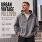 📢📢50%Rabatt!!!🎉✨Herren Vintage-gewaschenes Kapuzenoberteil mit Halbreißverschluss