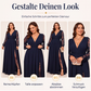 📢📢50%Rabatt!!!🎉✨Elegantes Damen-Maxikleid mit V-Ausschnitt und Spitzenapplikationen