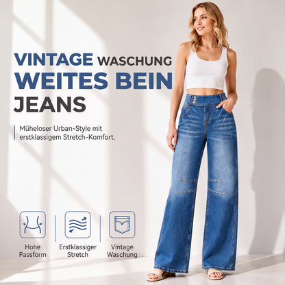 🏷️🎉Herbst Sale – 50 % Rabatt！👖Weite Stretchjeans für Damen