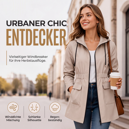 📢📢50%Rabatt!!!🎉✨Wasserdichte Damen-Regenjacke mit Kapuze