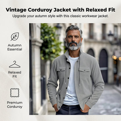 💥✨Zeitlich begrenztes Sonderangebot: 50 % Rabatt 🔥 Vintage-inspirierte Cordjacke für Herren