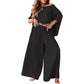 📢📢50%Rabatt!!!🎉✨Damen-Off-Shoulder-Oberteil & Weite-Hosen-Set