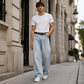 📢📢50%Rabatt!!!🎉✨Jeans mit gebogenem Bein im Vintage-Wasch-Look für Herren