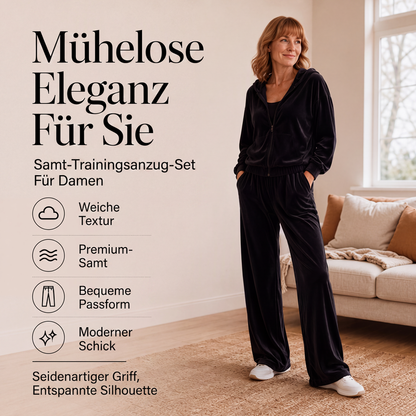 📢📢50%Rabatt!!!🎉✨Zweiteiliger Velours-Kapuzenanzug für Damen