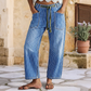 📢📢50%Rabatt!!!🎉✨Vertikal gestreifte elastische Denim-Hosen für Damen