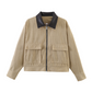 📢📢50%Rabatt!!!🎉✨Cordjacke für Damen mit kontrastierendem Revers