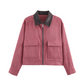 📢📢50%Rabatt!!!🎉✨Cordjacke für Damen mit kontrastierendem Revers