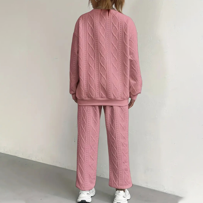 💞 Über 100.000 verkauft – der beliebteste Hit – jetzt zum halben Preis ！Lässiges 2-teiliges Set aus langärmligem Strickpullover und Hose