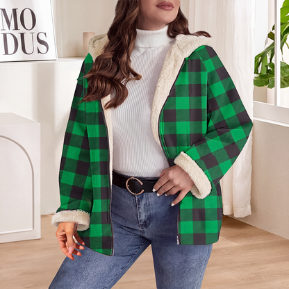 🧥 50 % RABATT – Damen Gefütterte Kapuzenjacke mit Reißverschluss | Warmer Komfort trifft auf modernen Alltagsstil ✨